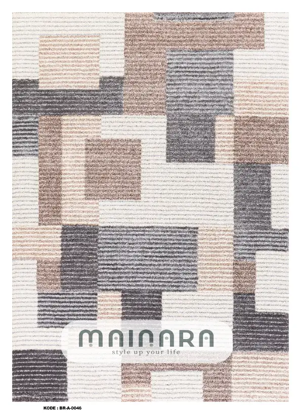 Karpet Abstrak (BR-A-0046) - Brown,Grey