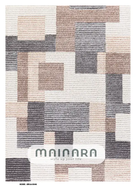 Karpet Abstrak (BR-A-0046) - Brown,Grey