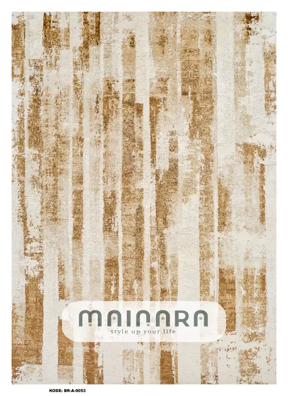 Karpet Abstrak (BR-A-0053) - Brown, Cream