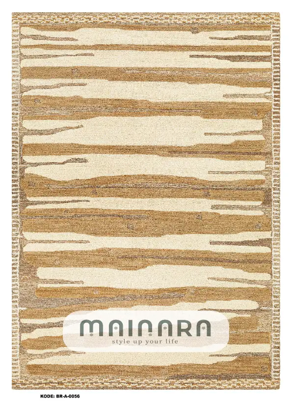 Karpet Abstrak (BR-A-0056) - Brown, Cream