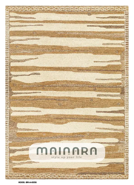 Karpet Abstrak (BR-A-0056) - Brown, Cream