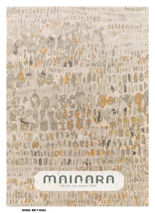 Karpet Abstrak (BR-A-0062) - Brown, Cream