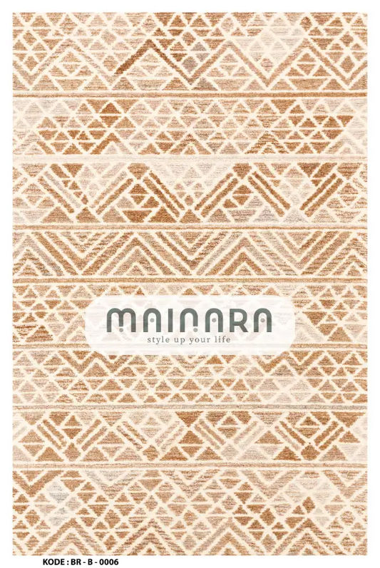 Karpet Bohemian (BR-B-0006) - Brown,Cream