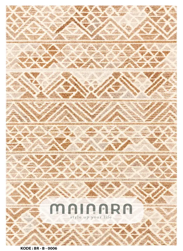 Karpet Bohemian (BR-B-0006) - Brown,Cream