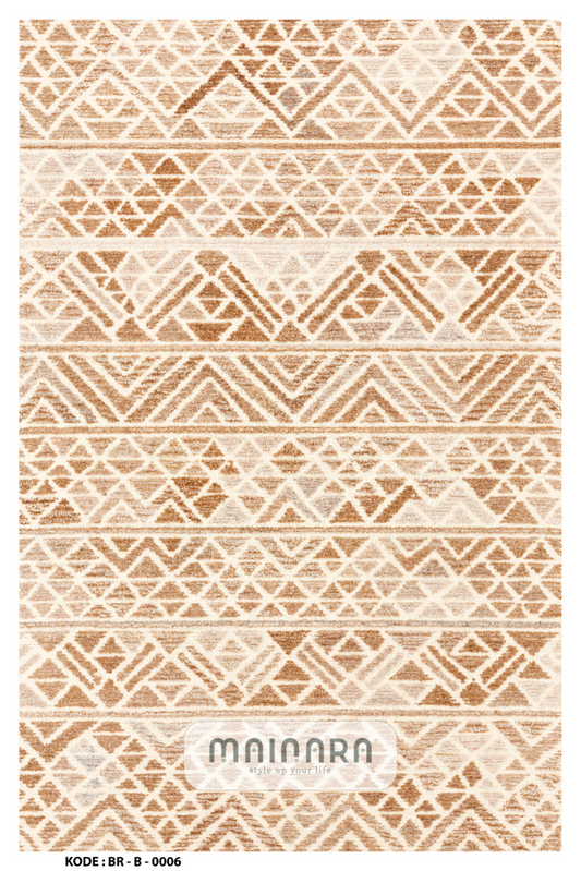 Karpet Bohemian (BR-B-0006) - Brown,Cream