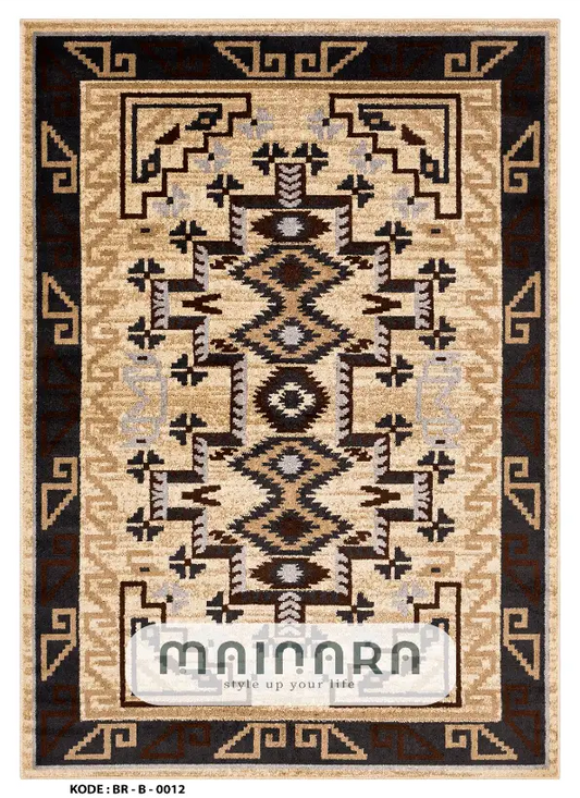 Karpet Bohemian (BR-B-0012) - Brown,Black,Grey