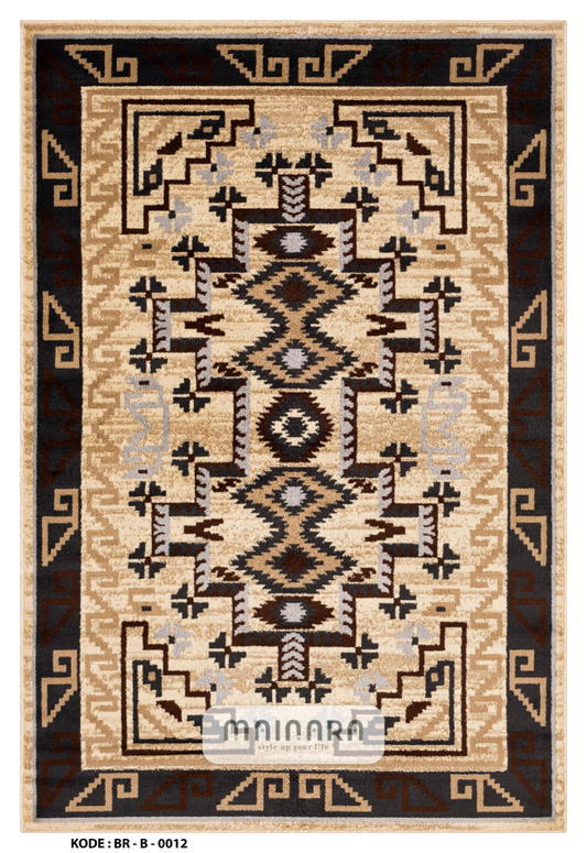 Karpet Bohemian (BR-B-0012) - Brown,Black,Grey