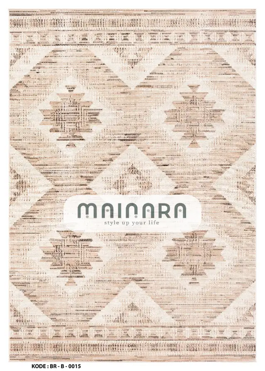 Karpet Bohemian (BR-B-0015) - Brown,Cream