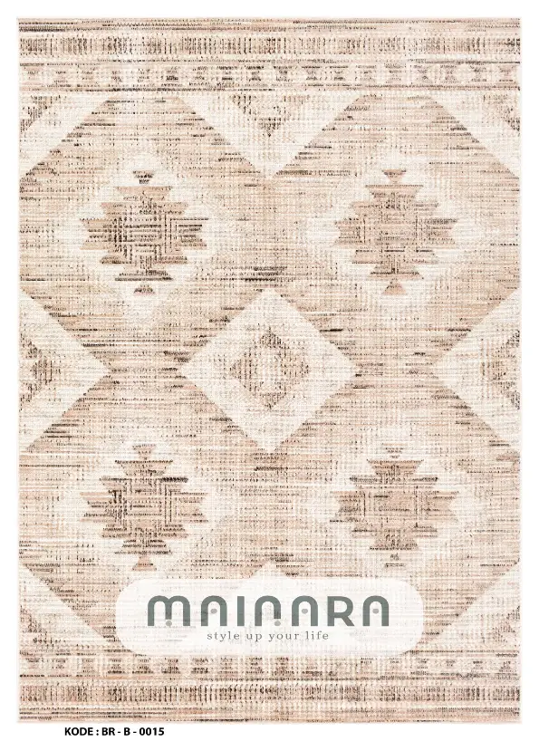 Karpet Bohemian (BR-B-0015) - Brown,Cream
