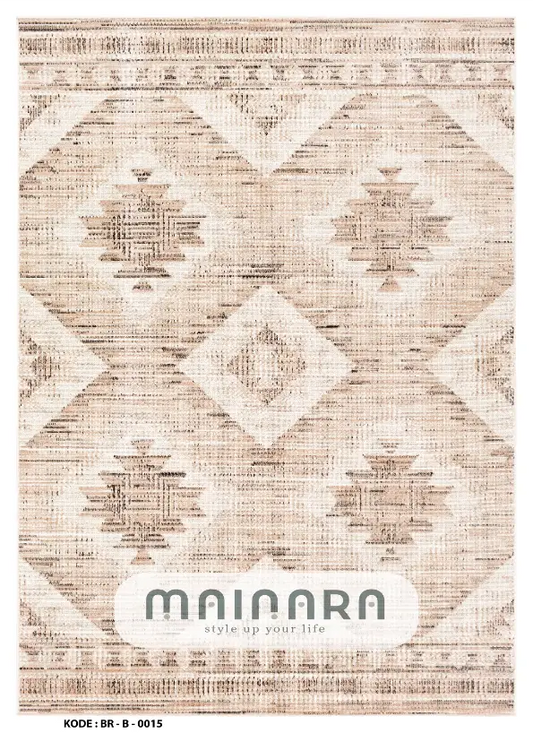 Karpet Bohemian (BR-B-0015) - Brown,Cream