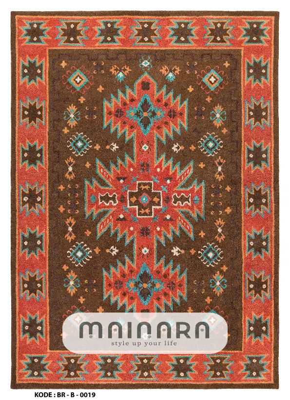 Karpet Bohemian (BR-B-0019) - Brown,Orange,Red,Tosca