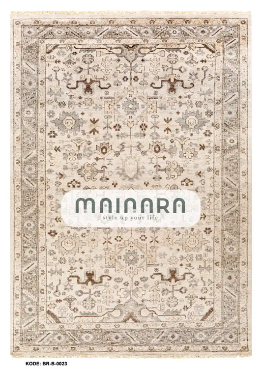 Karpet Bohemian (BR-B-0023) - Brown,Grey