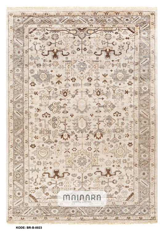 Karpet Bohemian (BR-B-0023) - Brown,Grey