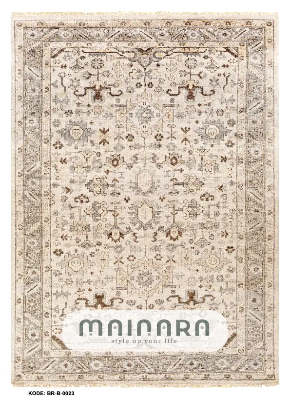 Karpet Bohemian (BR-B-0023) - Brown,Grey