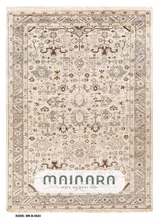 Karpet Bohemian (BR-B-0023) - Brown,Grey
