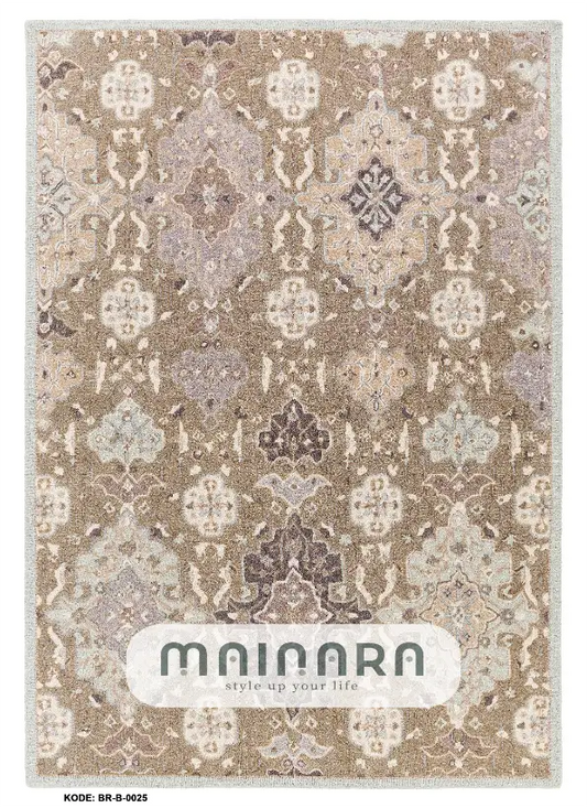 Karpet Bohemian (BR-B-0025) - Brown,Cream