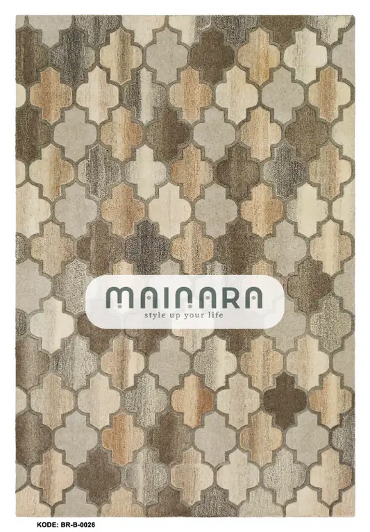 Karpet Bohemian (BR-B-0026) - Brown,Green,Gold