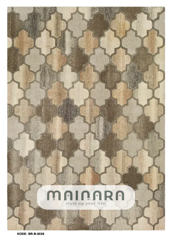 Karpet Bohemian (BR-B-0026) - Brown,Green,Gold