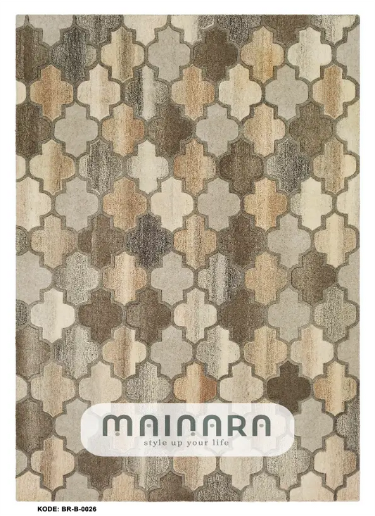 Karpet Bohemian (BR-B-0026) - Brown,Green,Gold