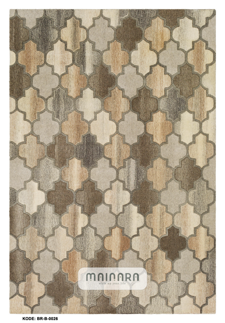 Karpet Bohemian (BR-B-0026) - Brown,Green,Gold