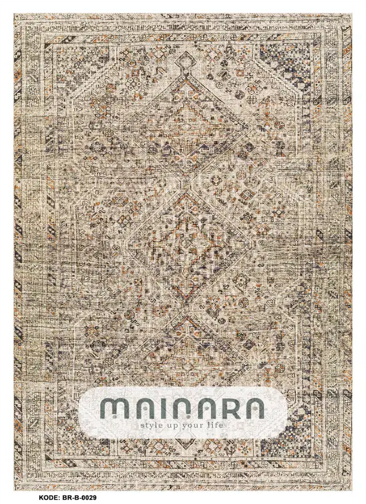 Karpet  Bohemian (BR-B-0029) - Brown,Orange.Black