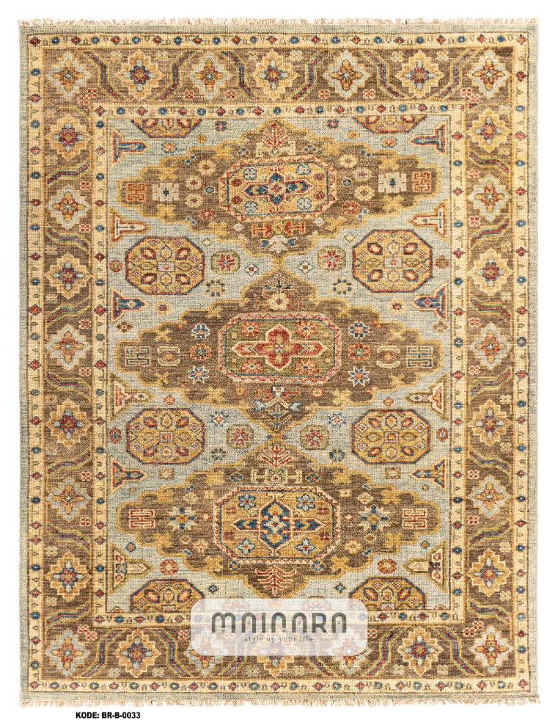 Karpet Bohemian (BR-B-0033) - Brown,Yellow