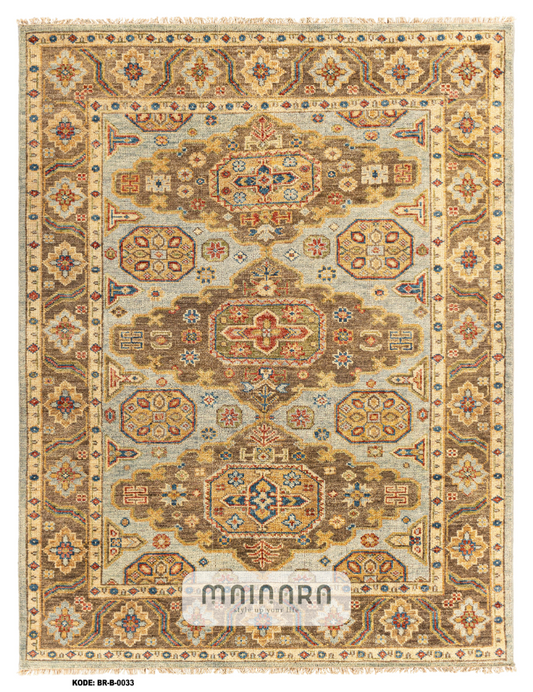 Karpet Bohemian (BR-B-0033) - Brown,Yellow