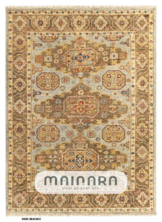 Karpet Bohemian (BR-B-0033) - Brown,Yellow
