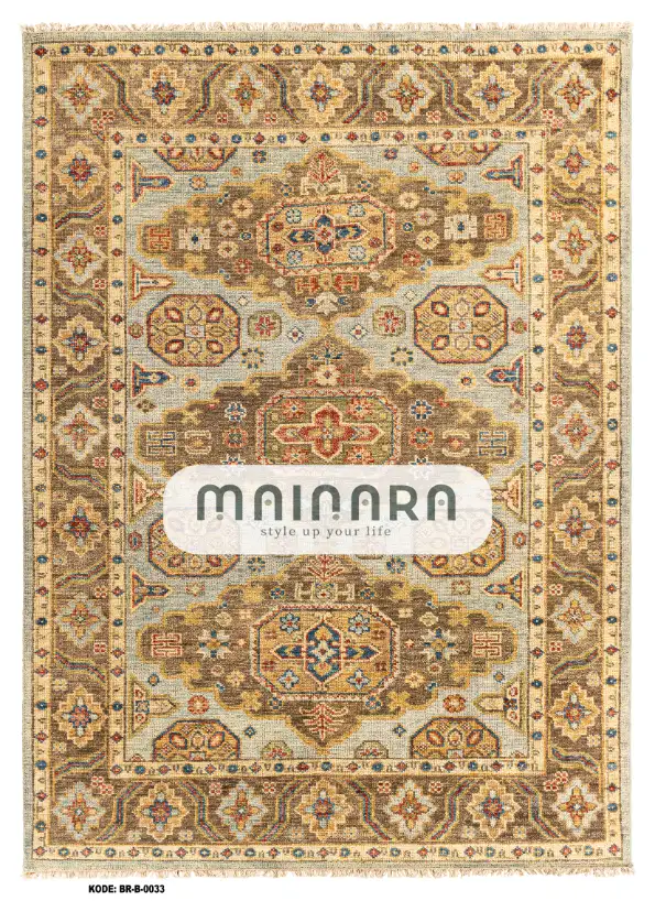 Karpet Bohemian (BR-B-0033) - Brown,Yellow