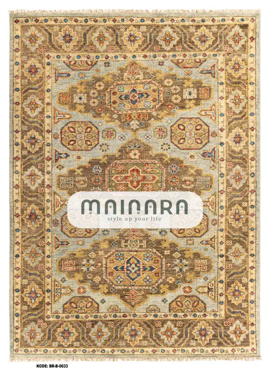 Karpet Bohemian (BR-B-0033) - Brown,Yellow