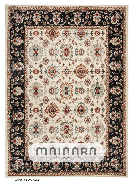 Karpet Tradisional (BR-T-0002) - Brown,Red,Cream,Black