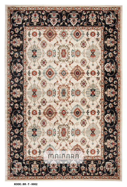 Karpet Tradisional (BR-T-0002) - Brown,Red,Cream,Black