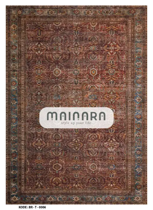 Karpet Tradisional (BR-T-0006) - Brown,Blue