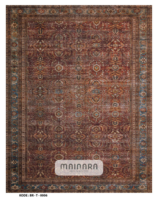Karpet Tradisional (BR-T-0006) - Brown,Blue