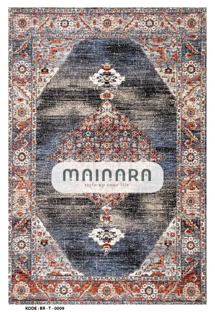 Karpet Tradisional (BR-T-0009) - Brown,Black,Blue