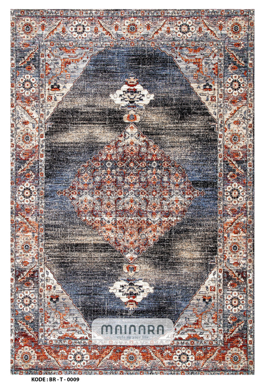 Karpet Tradisional (BR-T-0009) - Brown,Black,Blue