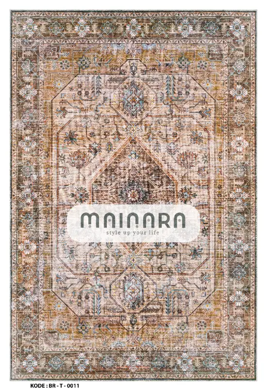 Karpet Tradisional (BR-T-0011) - Brown,Green
