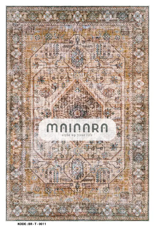 Karpet Tradisional (BR-T-0011) - Brown,Green