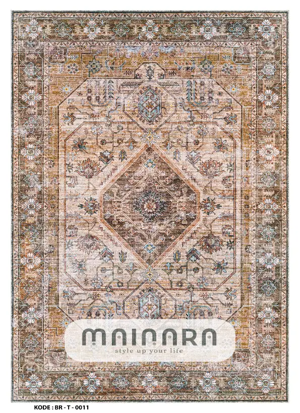 Karpet Tradisional (BR-T-0011) - Brown,Green