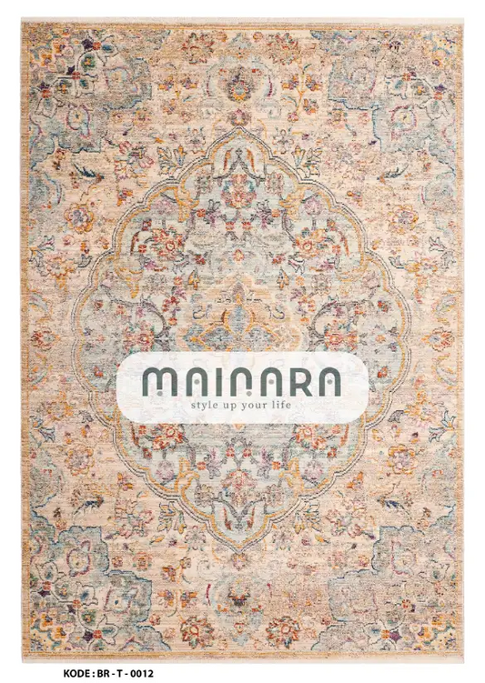 Karpet Tradisional (BR-T-0012) - Brown,Blue,Cream