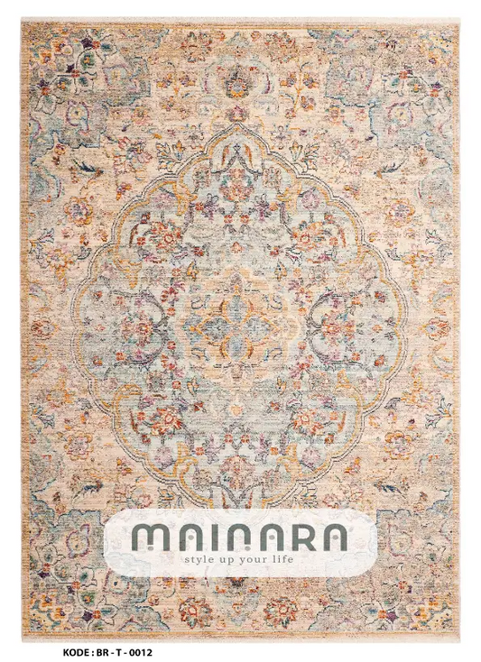Karpet Tradisional (BR-T-0012) - Brown,Blue,Cream