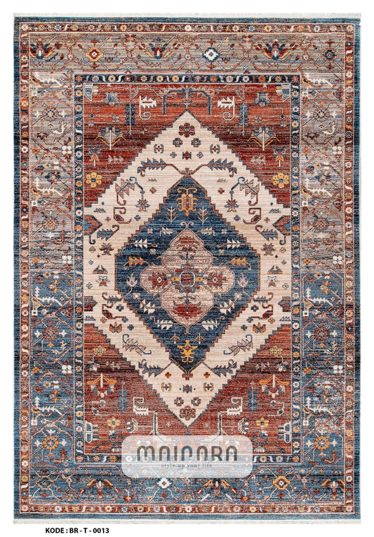 Karpet Tradisional (BR-T-0013) - Brown,Blue,Cream