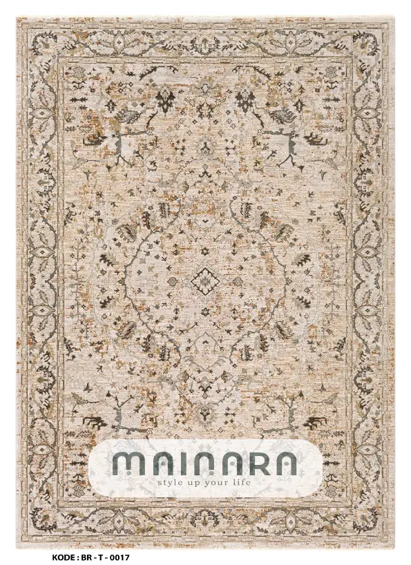 Karpet Tradisional (BR-T-0017) - Brown,Cream