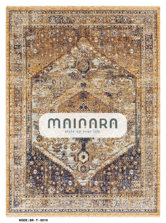 Karpet Tradisional (BR-T-0019) - Brown,Orange,Purpel