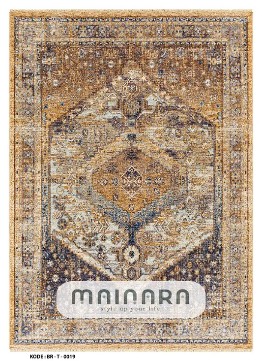 Karpet Tradisional (BR-T-0019) - Brown,Orange,Purpel
