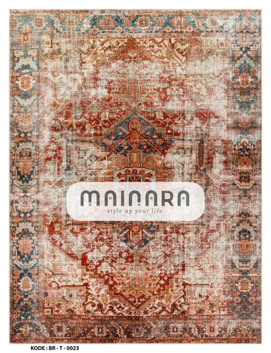 Karpet Tradisional (BR-T-0023) - Brown,Red,Green