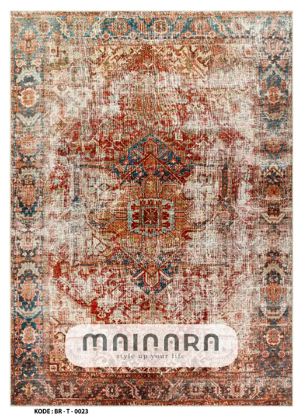 Karpet Tradisional (BR-T-0023) - Brown,Red,Green