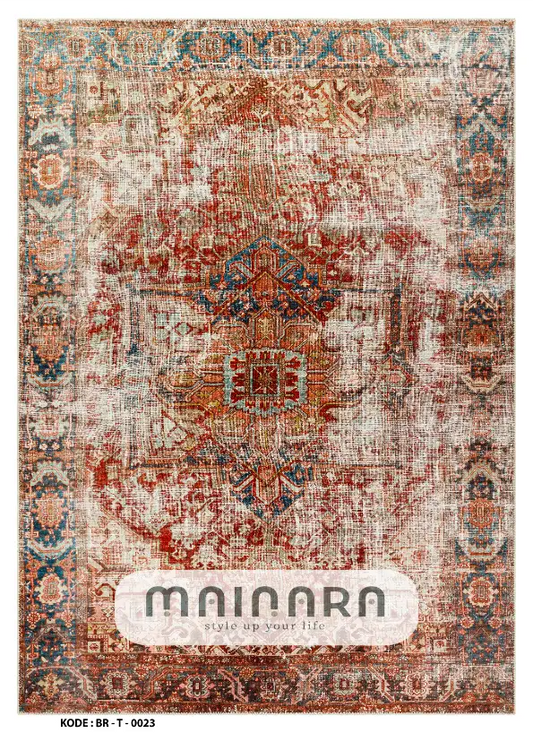 Karpet Tradisional (BR-T-0023) - Brown,Red,Green
