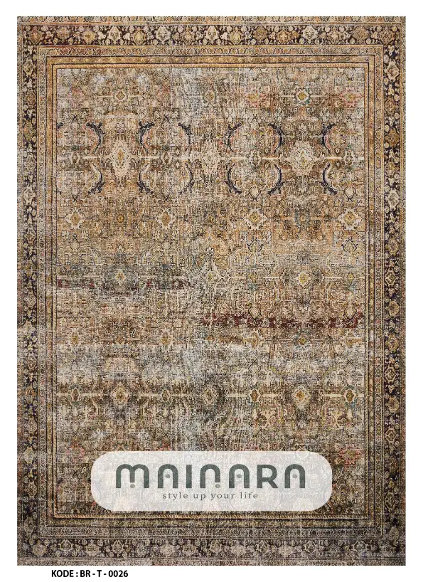 Karpet Tradisional (BR-T-0026) - Brown,Black