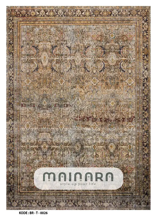 Karpet Tradisional (BR-T-0026) - Brown,Black